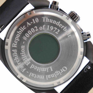 A-10 Thunderbolt - Black Finish, Black Silicone Band - Bristol Aviator Watches, Bristol Watch Company, www.bristolwatchcompany.com