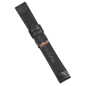 Strap - Canvas Strap - Black - 22mm - Bristol Aviator Watches, Bristol Watch Company, www.bristolwatchcompany.com