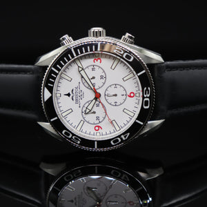 Space Shuttle Atlantis - White Dial, Leather Band - Bristol Aviator Watches, Bristol Watch Company, www.bristolwatchcompany.com