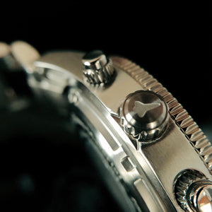 Space Shuttle Atlantis - White Dial, Leather Band - Bristol Aviator Watches, Bristol Watch Company, www.bristolwatchcompany.com