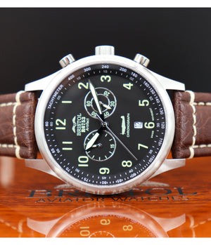 R6753 - Our Spitfire R6753 Tribute - Stainless Steel, Brush Finish, Brown Leather Band